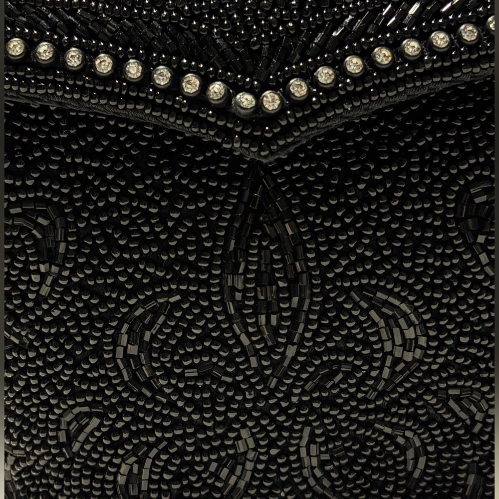 Inge Christopher Chic Black Beaded Crossbody Bag - image 4